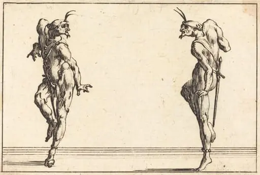 Two Pantaloons Dancing, by Jacques Callot