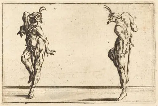 Two Pantaloons Dancing, by Jacques Callot