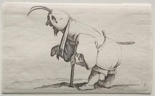 Varie figure gobbi di Iacopo Callot (Cripple with a hood), by Jacques Callot