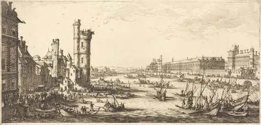View of the Louvre, by Jacques Callot