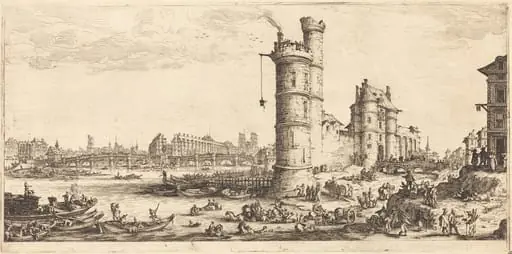 View of the Pont Neuf, by Jacques Callot