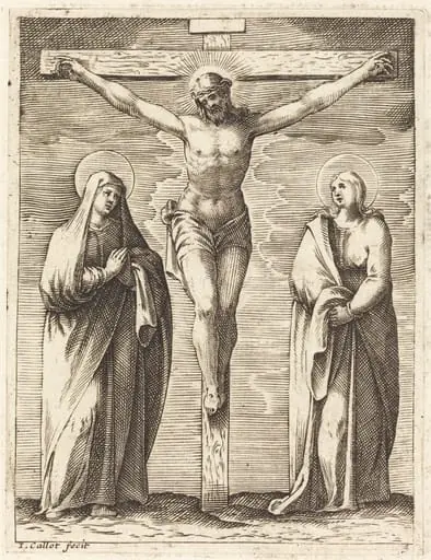 Virgin and Saint John at the Foot of the Cross, by Jacques Callot