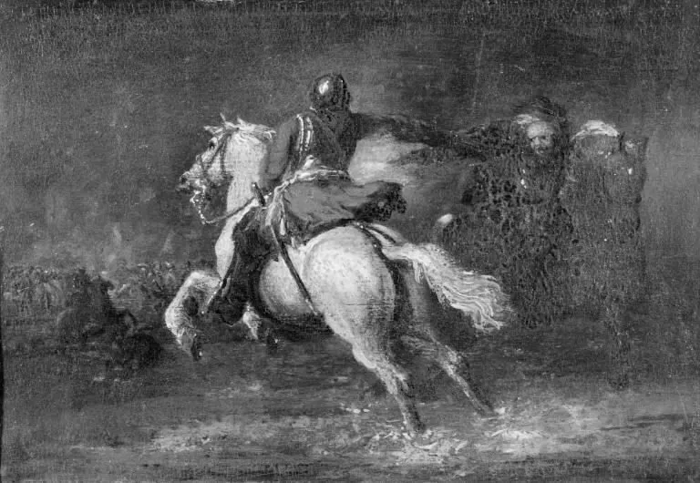 Horseman Firing a Pistol at another Horseman, by Jacques Courtois, unspecified