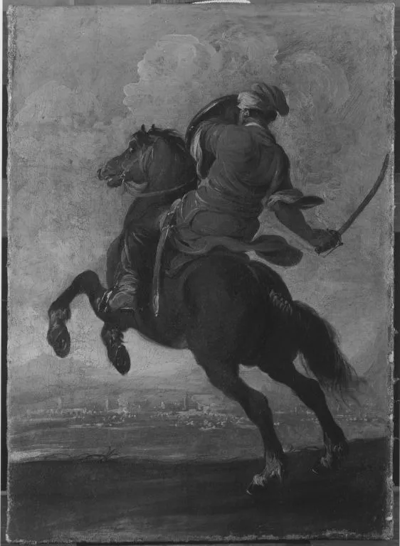 Reiter im Angriff, by Jacques Courtois, unspecified, 1648