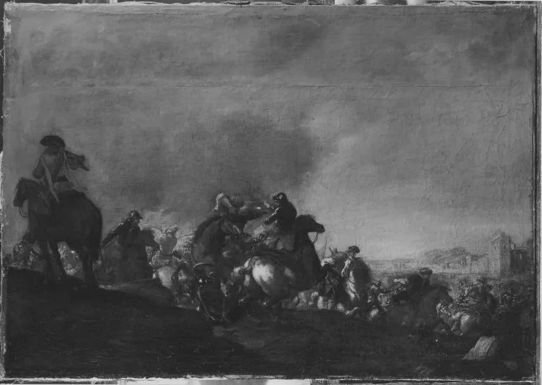 Reitergefecht, by Jacques Courtois, unspecified, 1648