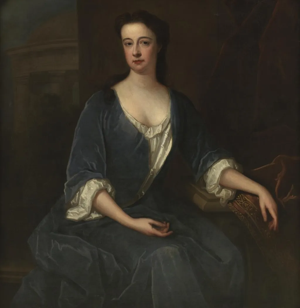 Barbara, Countess of Pembroke & Mont, by Jacques d'Agar, oil, 1710