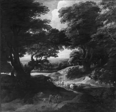 Die Furt im Walde und David Teniers d. J, by Jacques d'Arthois