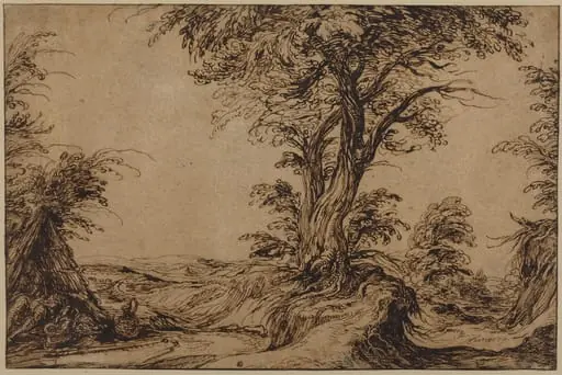 Landscape with Sleeping Peasants, by Jacques de Gheyn II