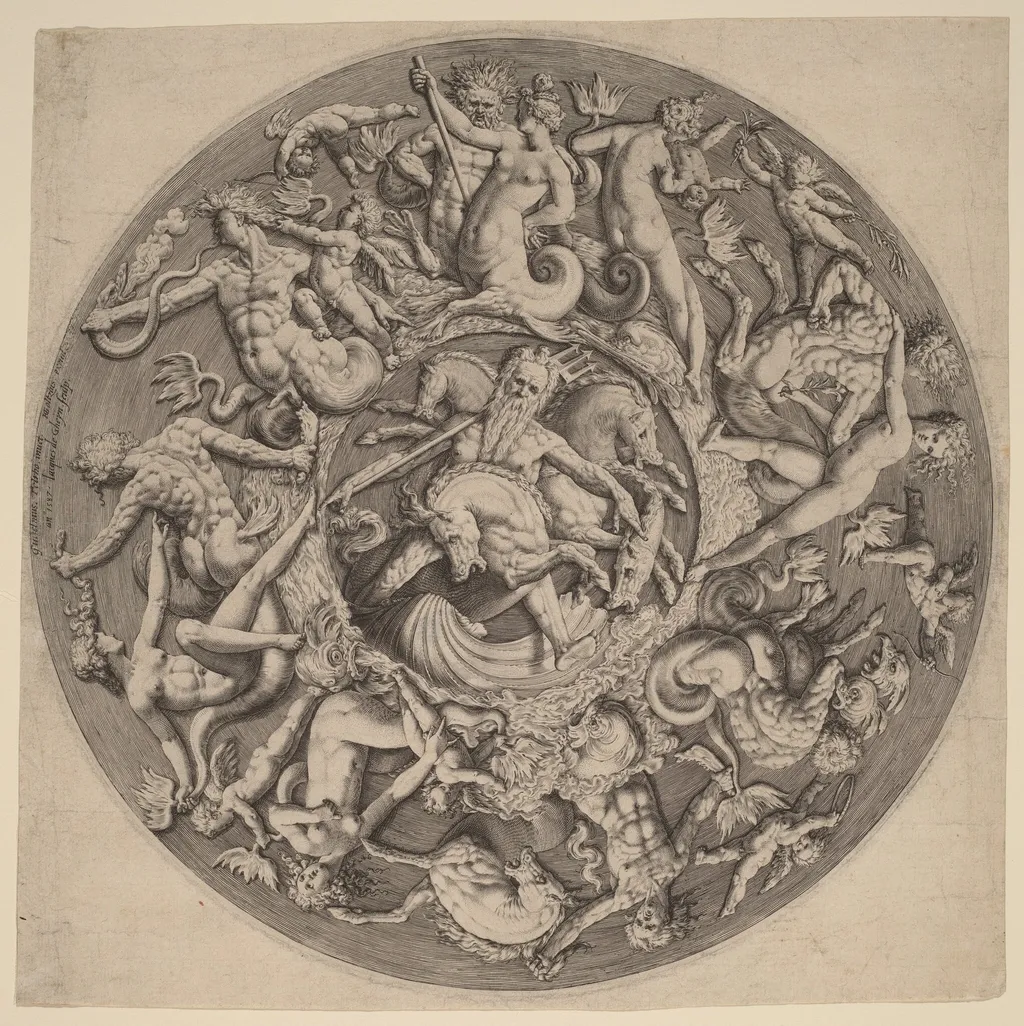 Neptune's Kingdom, by Jacques de Gheyn II, ink, 1587