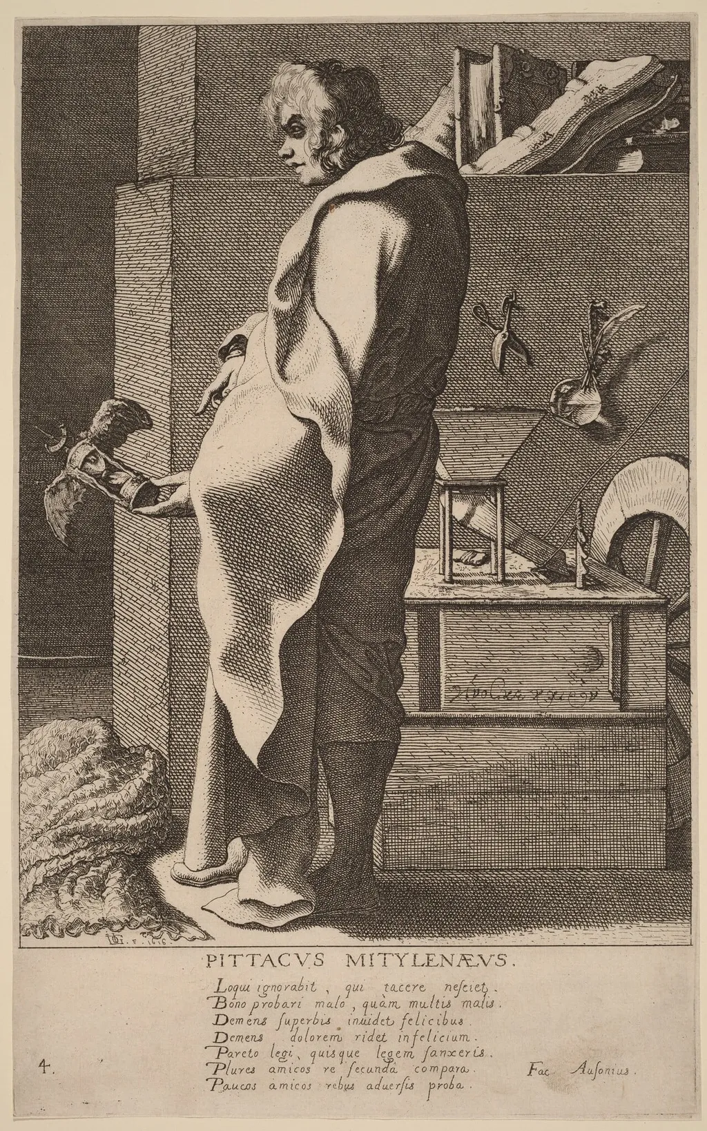 Pittacus Mitylanaeus, by Jacques de Gheyn III, ink, 1616