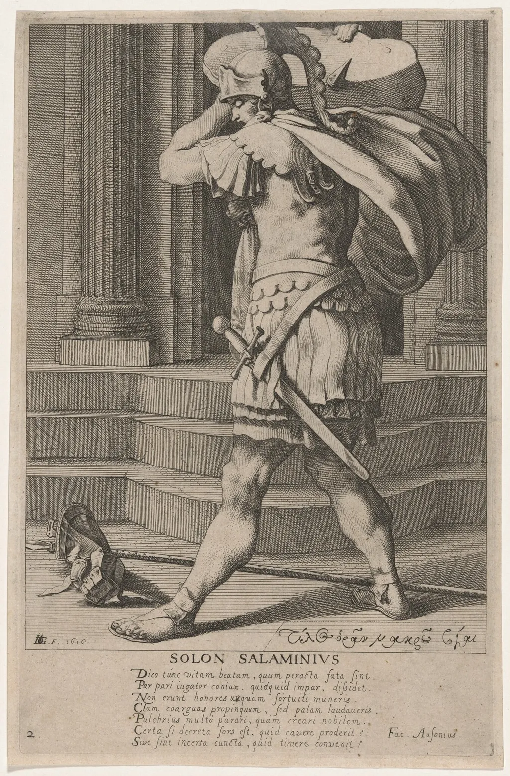 Solon Salaminius, by Jacques de Gheyn III, ink, 1616