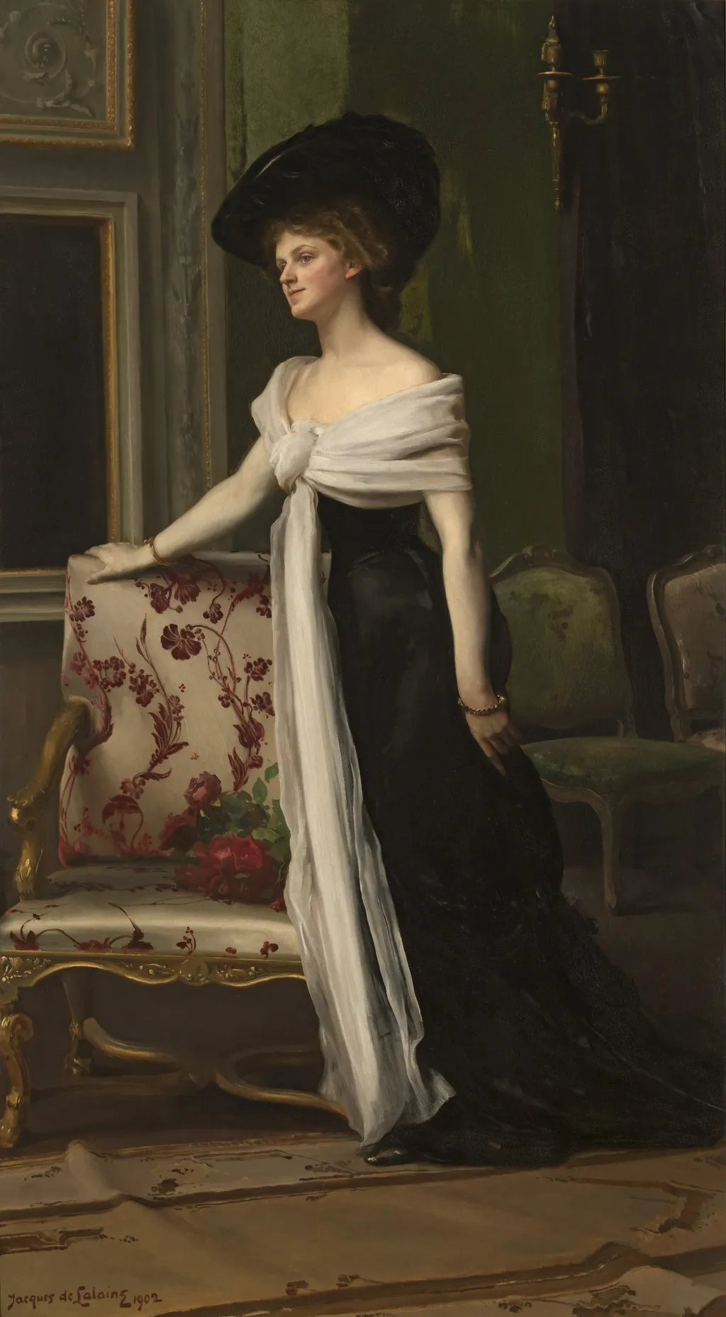 Nanette de Spoelberch, Madame Louis de Baillet-Latour, by Jacques de Lalaing, oil, 1902