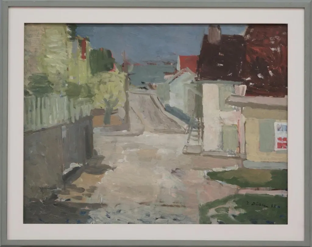 Düblin, Jacques - Malerei, Strasse in Oberwil, by Jacques Düblin, unspecified, 1935
