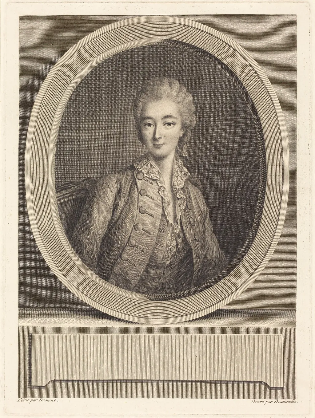 Madame du Barry, by Jacques-Firmin Beauvarlet, ink, 1764