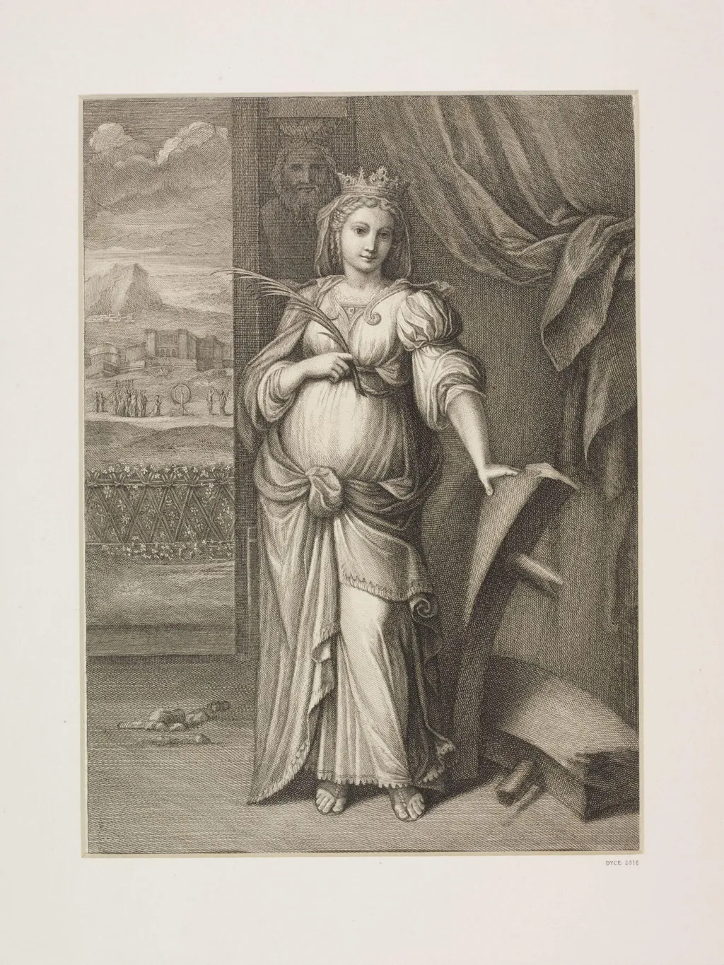 St. Catherine, by Jacques-Firmin Beauvarlet, 1750