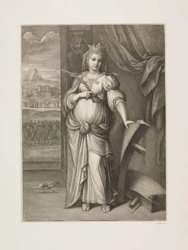 St. Catherine, by Jacques-Firmin Beauvarlet