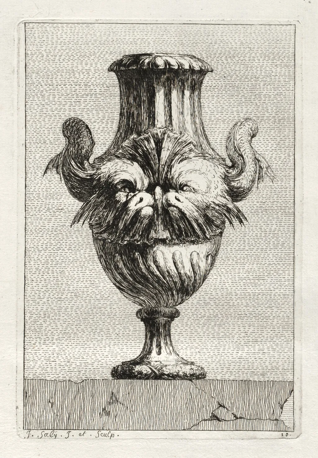 Suite of Vases: Plate 10, by Jacques François Saly, 1746