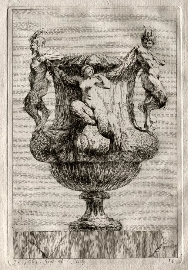Suite of Vases: Plate 14, by Jacques François Saly, 1746