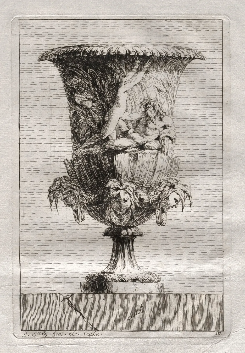 Suite of Vases: Plate 17, by Jacques François Saly, 1746