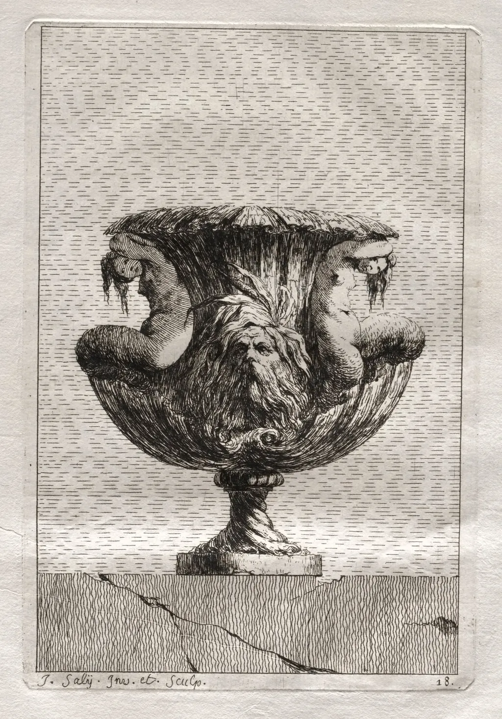 Suite of Vases: Plate 18, by Jacques François Saly, 1746