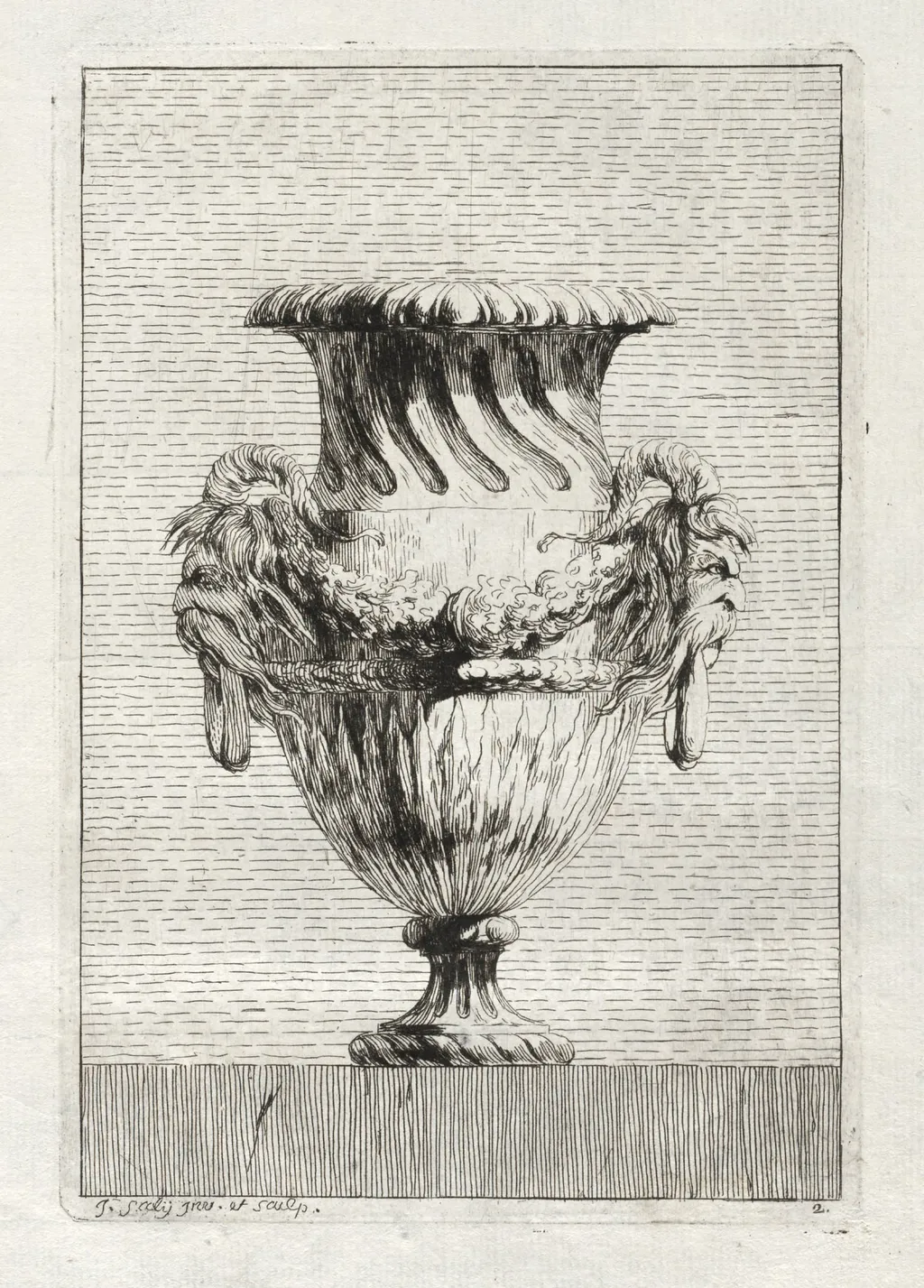 Suite of Vases: Plate 2, by Jacques François Saly, 1746