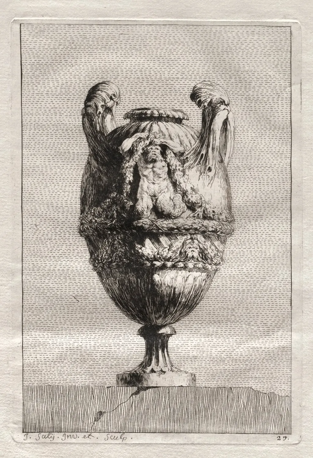 Suite of Vases: Plate 27, by Jacques François Saly, 1746