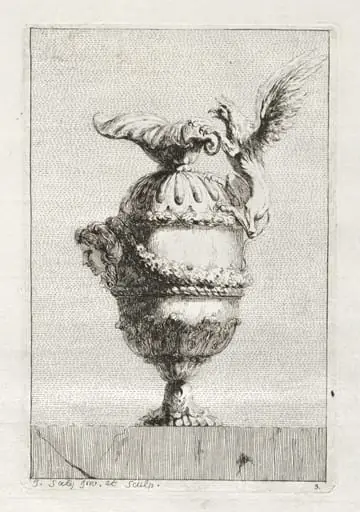 Suite of Vases: Plate 3, by Jacques François Saly