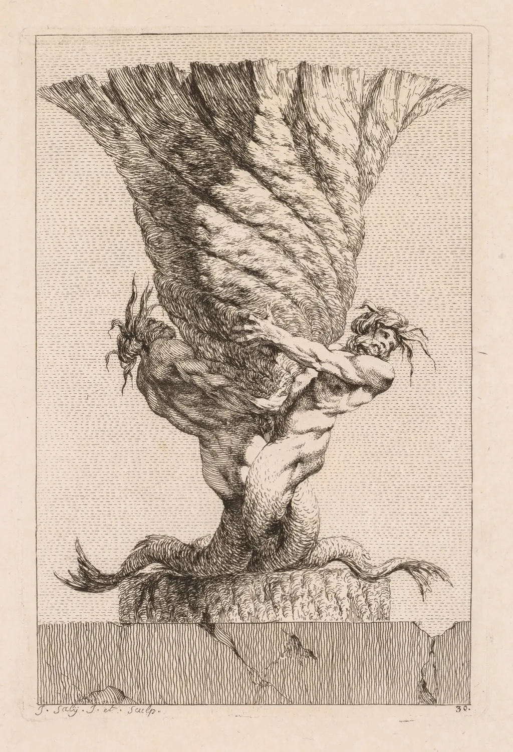 Suite of Vases: Plate 30, by Jacques François Saly, 1746
