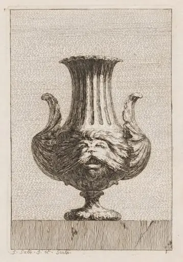 Suite of Vases: Plate 6, by Jacques François Saly