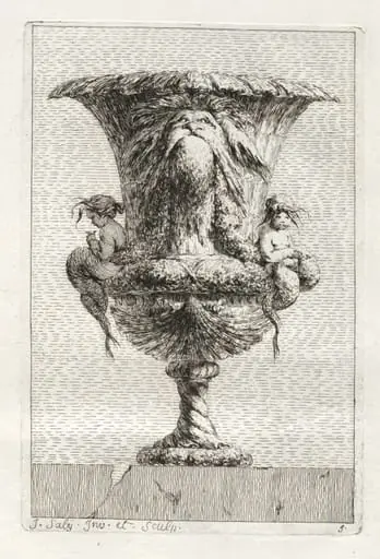 Suite of Vases: Plate 9, by Jacques François Saly