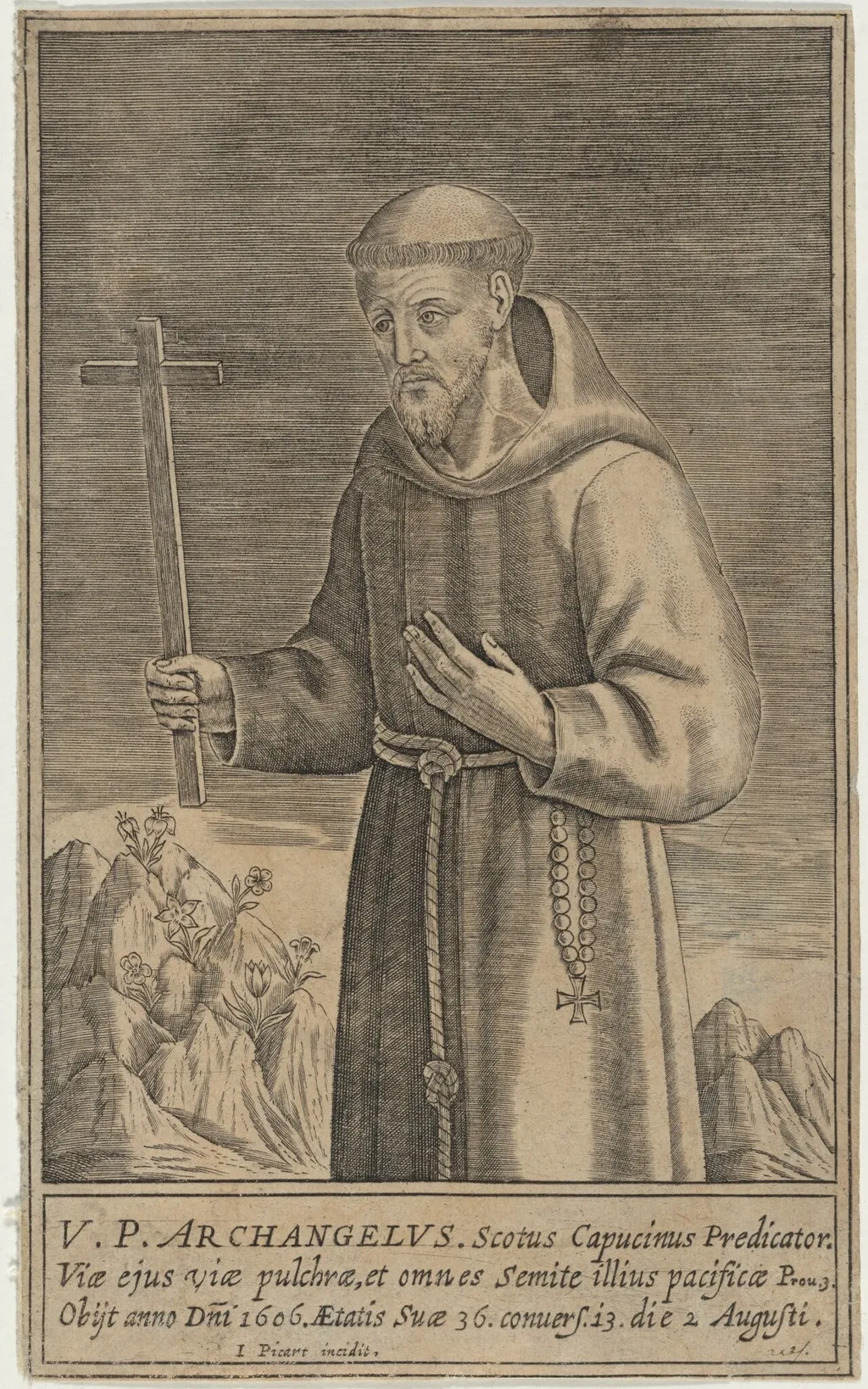 John Forbes, by Jacques I Picart, ink, 1623