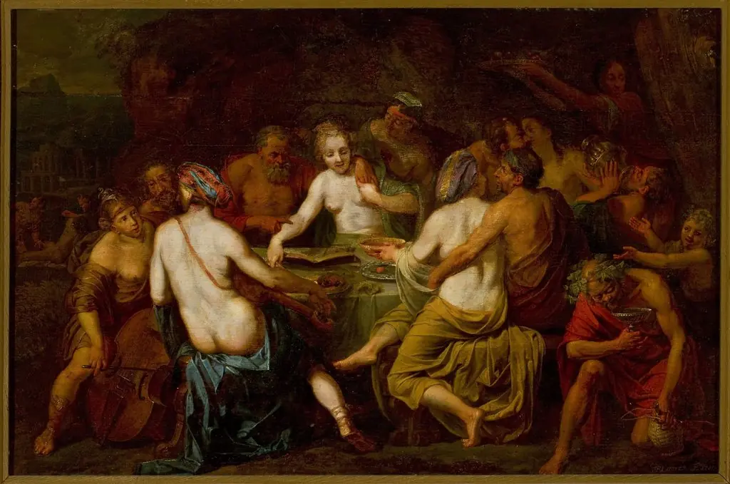 Bacchanalia: Mankind before the flood (Mt 24:38-39), by Jacques Ignatius de Roore