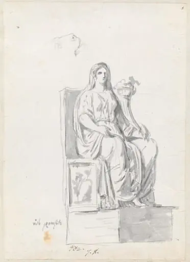 Abundance and the Face of a Lion, from the Villa Pamphili, by Jacques-Louis David