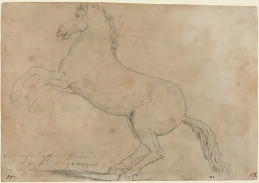 An Antique Sculpture of a Horse, by Jacques-Louis David