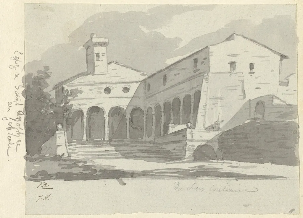 Church of Sant' Onofrio, Rome, by Jacques-Louis David, chalk, 1778