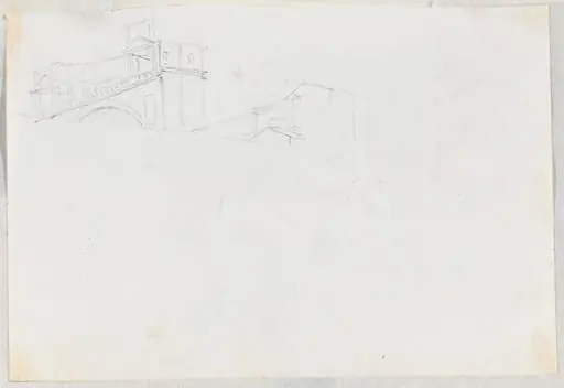 Classical Buildings above a Wall, by Jacques-Louis David
