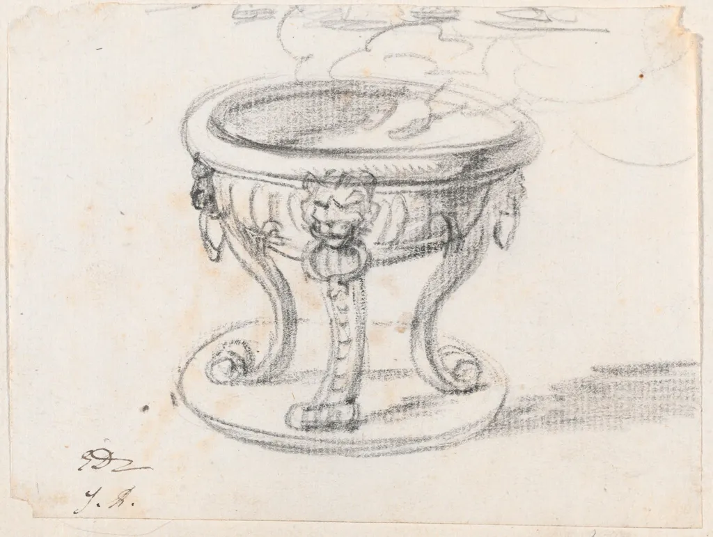 Decorative Brazier, by Jacques-Louis David, chalk, 1778