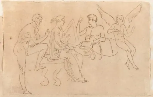 Gods and a Goddess in Conversation, by Jacques-Louis David