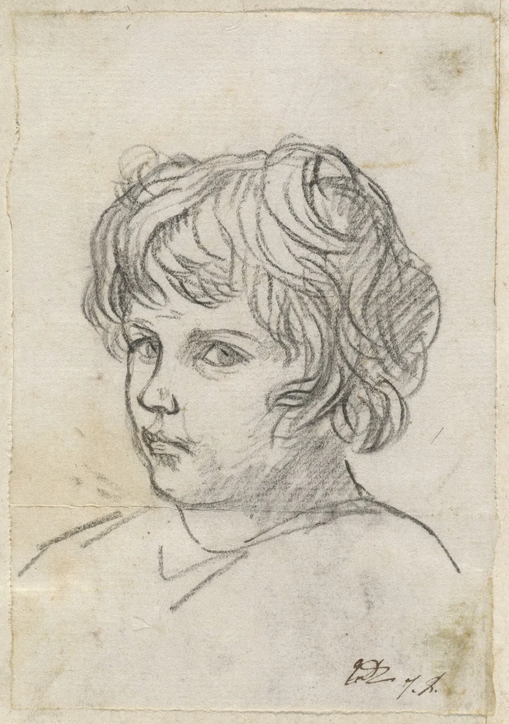 Head of a Boy, by Jacques-Louis David, chalk, 1778