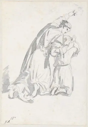 Kneeling Woman Instructing a Child, by Jacques-Louis David