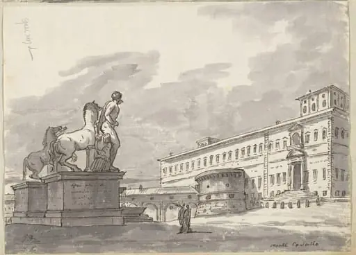 Monte Cavallo, with the Horse Tamers, by Jacques-Louis David