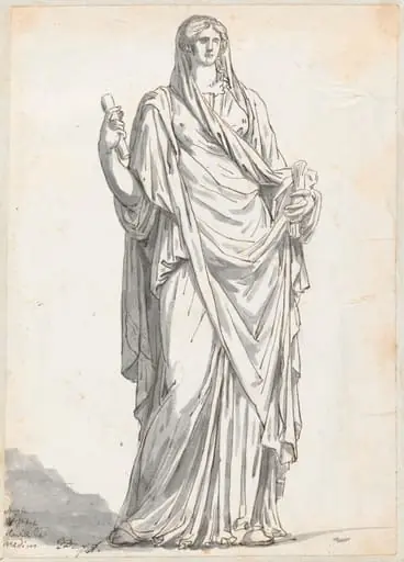 Orante from the Villa Medici, by Jacques-Louis David