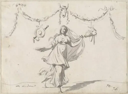 Ornament with a Woman in Ancient Dress, by Jacques-Louis David