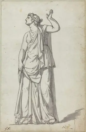 Roman Statue of a Muse (Anchyrrhoe), by Jacques-Louis David