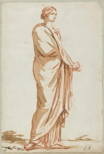 Roman Statue of a Standing Woman, by Jacques-Louis David