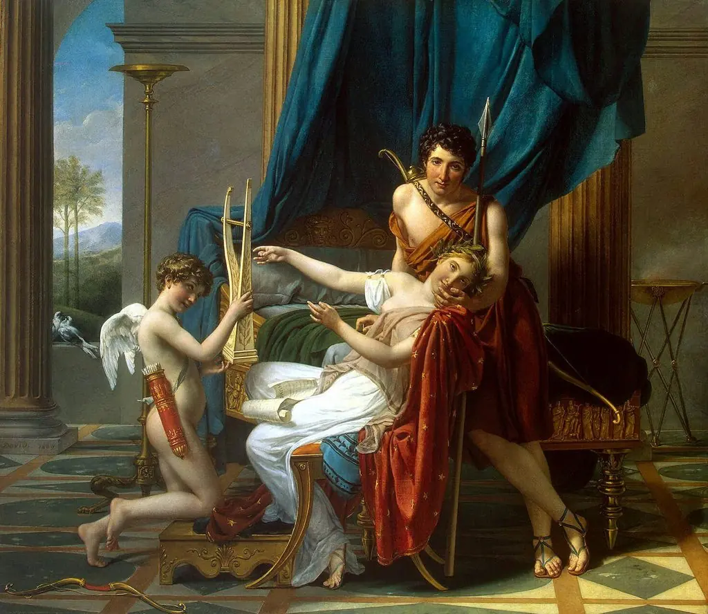 Sappho and Phaon, by Jacques-Louis David