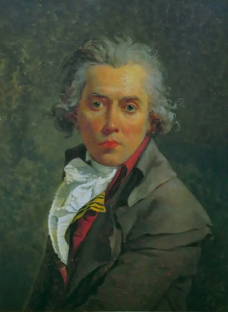 Self-portrait with three collars, by Jacques-Louis David