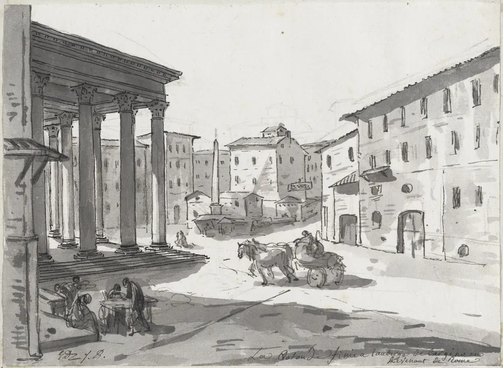 The Pantheon, by Jacques-Louis David, ink, 1778