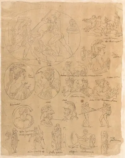 Tracings of Classical Subjects, by Jacques-Louis David