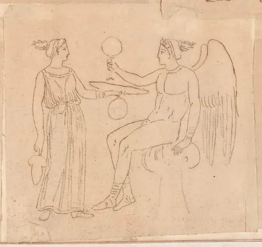 Two Figures with a Mirror, by Jacques-Louis David